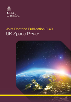 联合条令出版物 0-40 英国太空力量 - GOV.UK